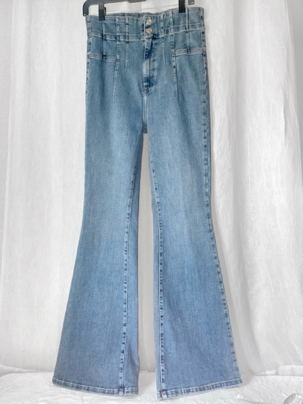 We The Free Jayde Medium Blue High-Rise Flare Jeans